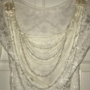 Mini white lace dress